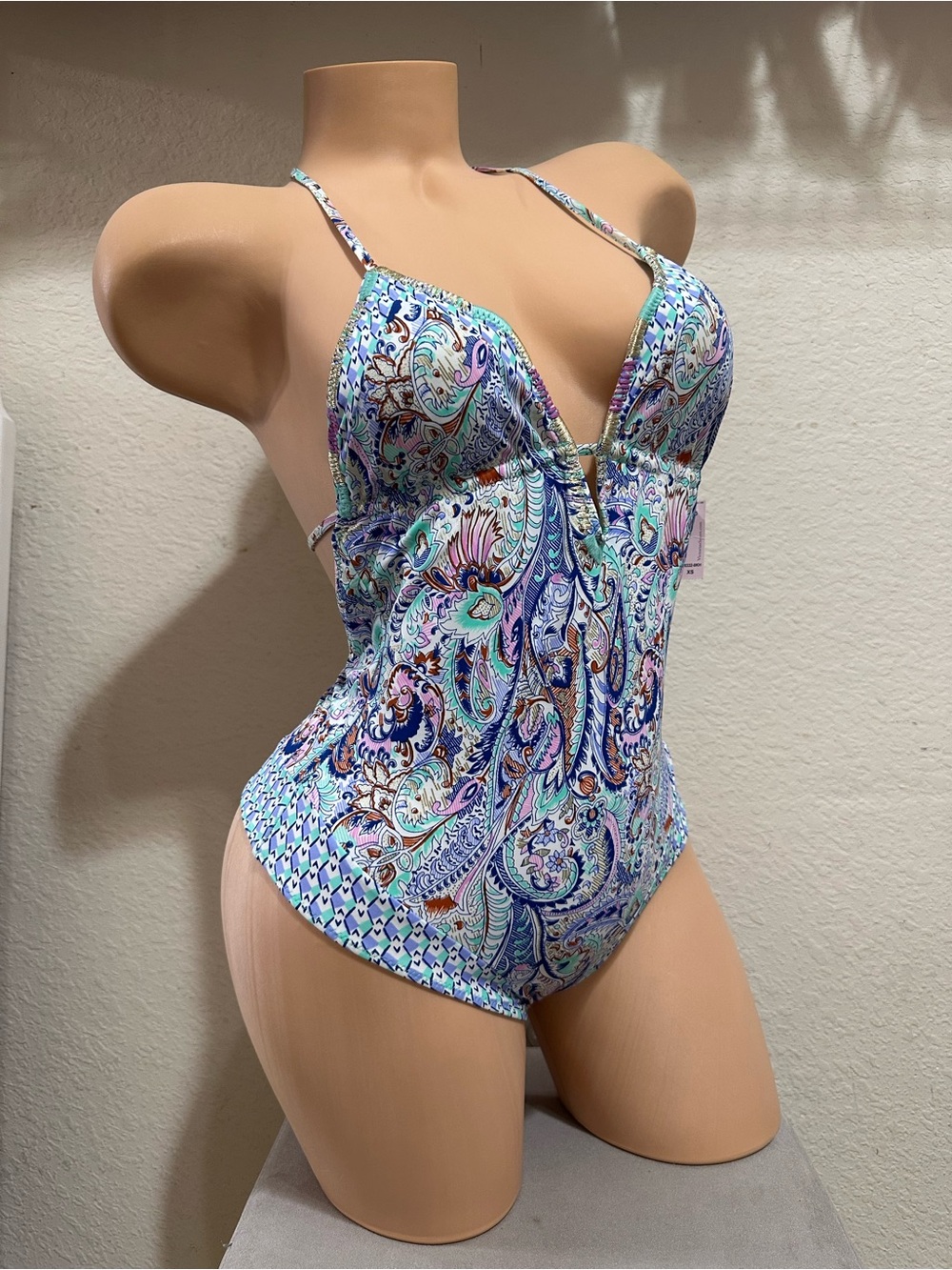 Victoria’s Secret XS One-Piece Swimsuit in Multicolor Paisley Print